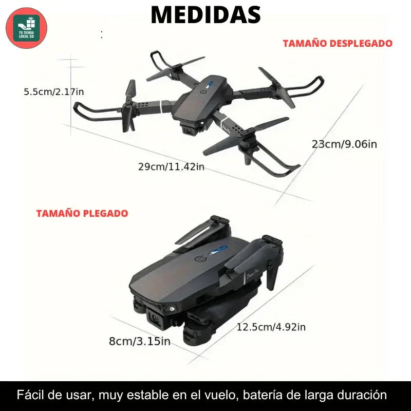 NUEVO DRONE  W8 PRO MAX 2025 CON INTELIGENCIA ARTIFICIAL + 2 BATERIAS ADICIONALES y ESTUCHE DE REGALO